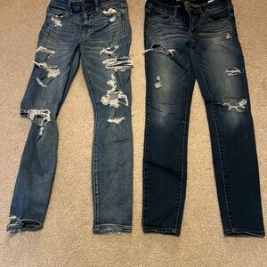 Distressed Blue Jeans for Women